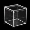 4Pcs Durable Candy Box Multiple Uses PS Transparent Cube Compact Portable Lid Case Organizer Container for Wedding