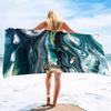 Tuschemalerei Druckserie Meeresurlaub Strandtuch Schwimmbad Badetuch Mikrofaser Sporttuch