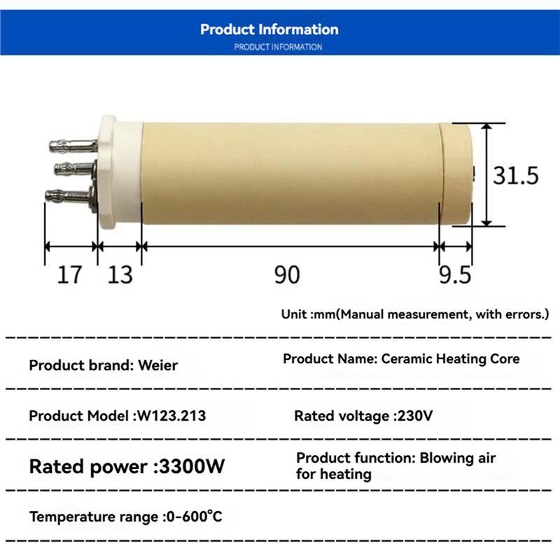 CYCLI-For Hot Air Heater Heating Core 123.213 230V 3300W High-Performance