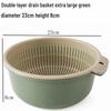Hui Si Dual-Layer Kitchen Colander and Storage Basket for Fruits and Vegetables
