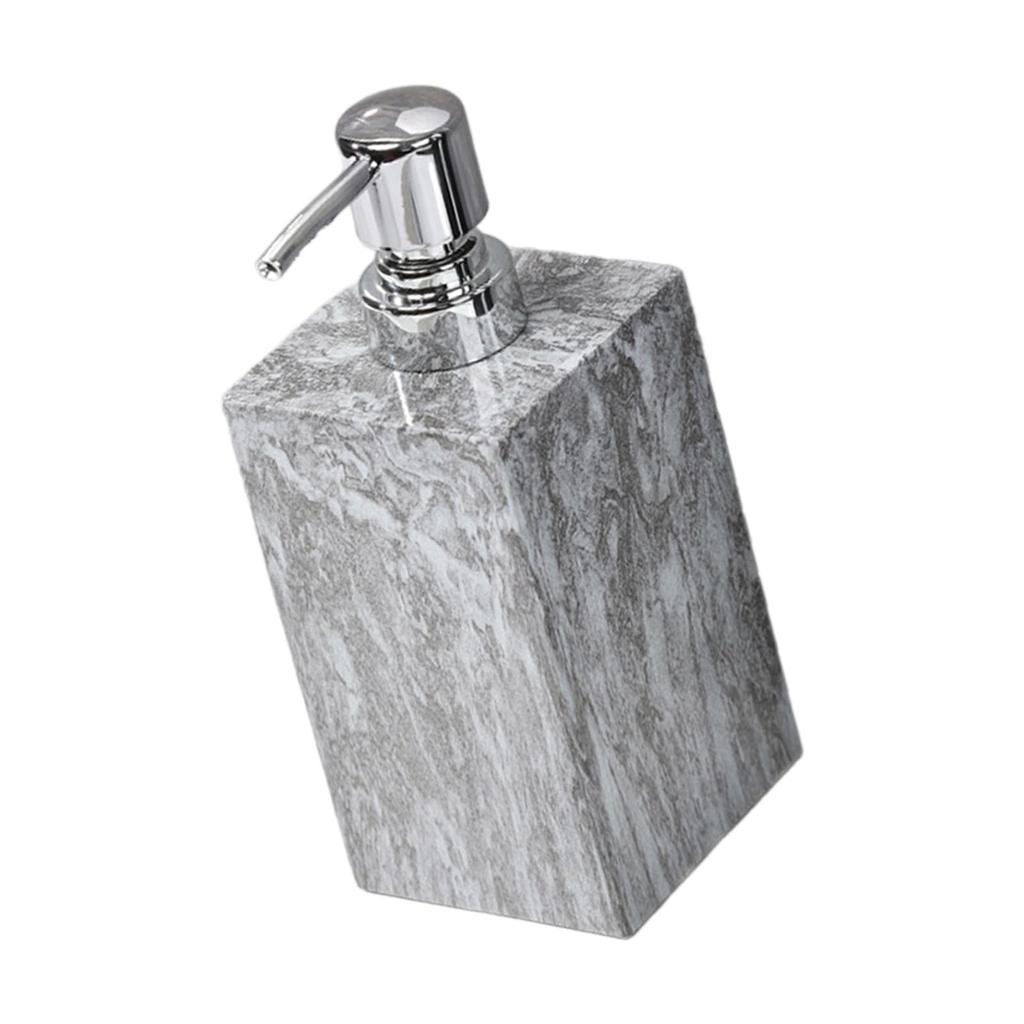 Marble Texture Soap Dispenser Shower Dispenser Resin Liquid Hand Soap Dispenser for Home Countertop Kitchen Laundry Room Hotel