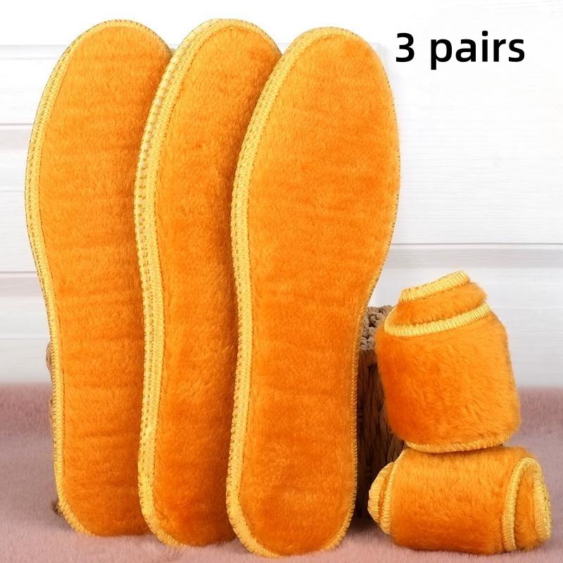 

1/3 пары Зимние стельки из шерсти альпаки Мягкие плюшевые Теплые Утолщенные Термостельки для обуви для Женщин Мужчин Дышащие Стельки для Снежных Ботинок Греющие Подушечки 40