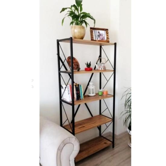 Bookshelf with 5 Shelves Concept Rafofis Home File Book Shelf Atlantic Pine