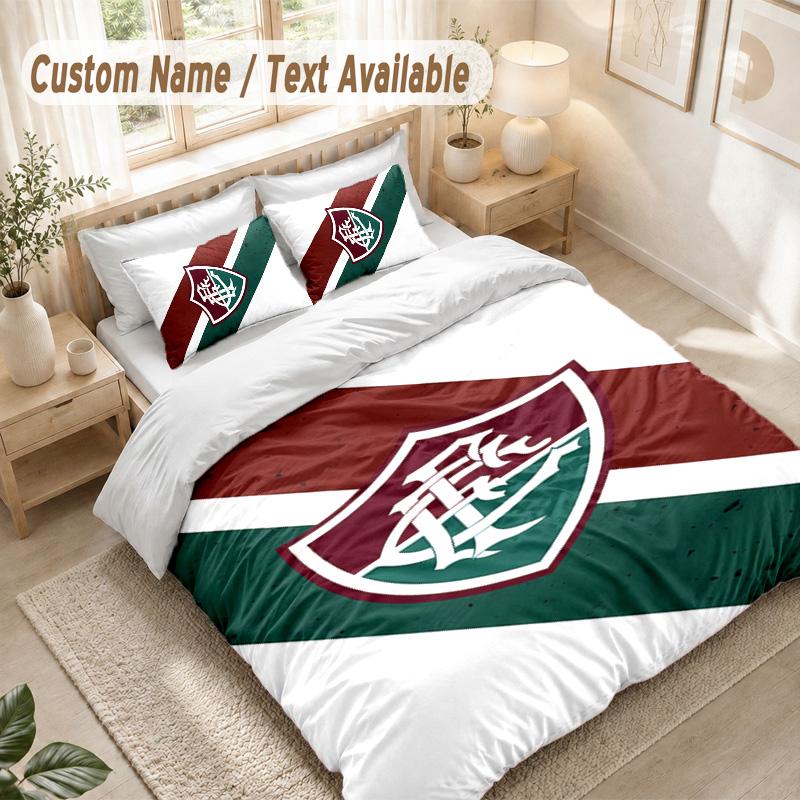 Fluminense Bedding Set, 1 Duvet Cover & 2 Pillowcases Soft Comfortable Bedroom Home Textile Decor