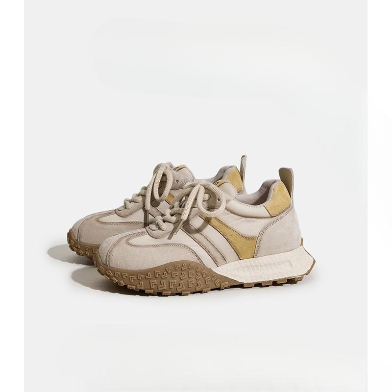 

New Height-increasing Retro German Training Shoes for Women Versatile and Sporty Dad Shoes 34 бежевий
