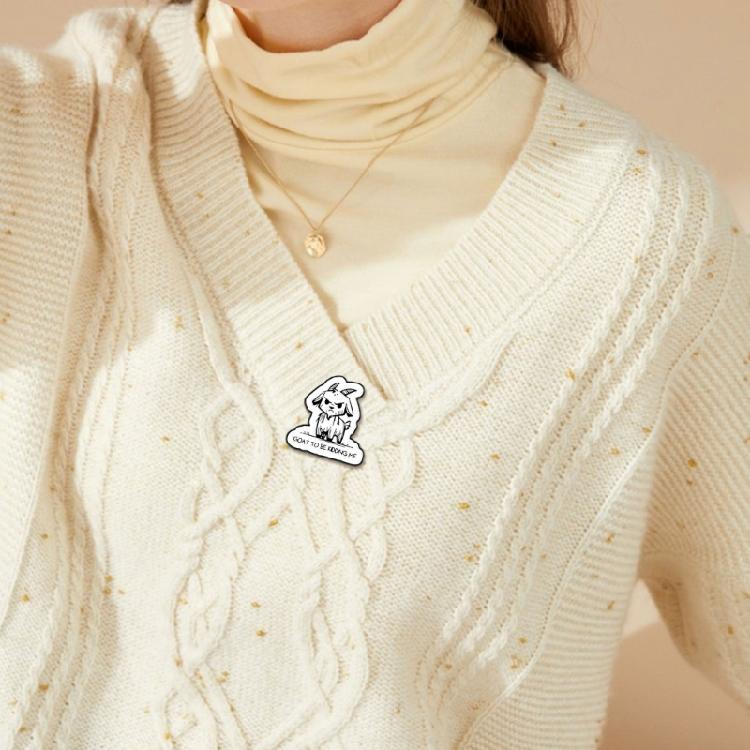 Lightweight Funny Goat Shaped Alloy Brooch Pin Cool Accessory for Clothing Bags Hats Animal Jewelry Gift