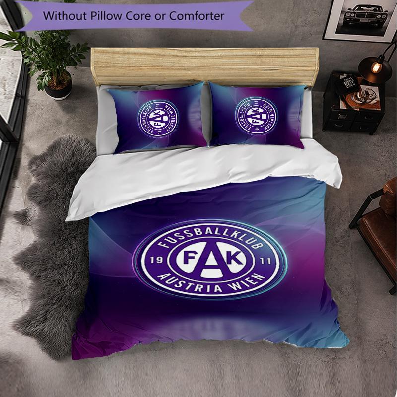 Austria Wien FC Themed Bedding 3Pcs Duvet Cover Set Decorative Bed Linen For Teen Room Home Decoration