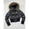 Women's Slim-Fit Down Jacket — New for Winter 2026 (Features detachable fur collar; filled with 90% white duck down)