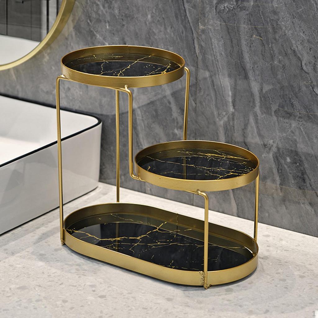 Bathroom Cosmetic Tray Trinket Table Trays Platter Countertop Organizer Vanity for Home