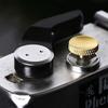 Brass Shutter Release Concave Rubber Ring Shutter Button for Fujifilm/Leica/Nikon/Sony DSLR Camera