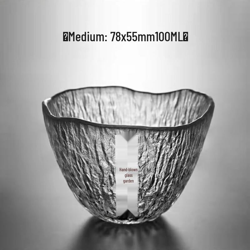 Raindrop Hammered Glass Tea & Sake Tasting Cups