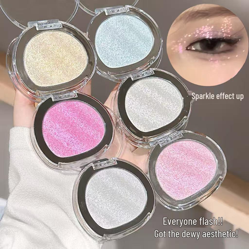 LUCKGO Light-Sensitive Highlighting Powder: Face Brightener & Contour with Fine Shimmer for Students.