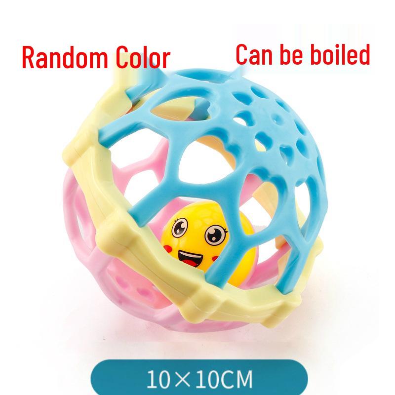 Boilable Soft Rubber Baby Dumbbell Rattle & Teether (0-1 Year Old)