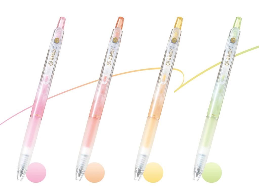 Pale Tone Gel Ink Ballpoint Pen Set Bouquet 4-Color (Happy Set)