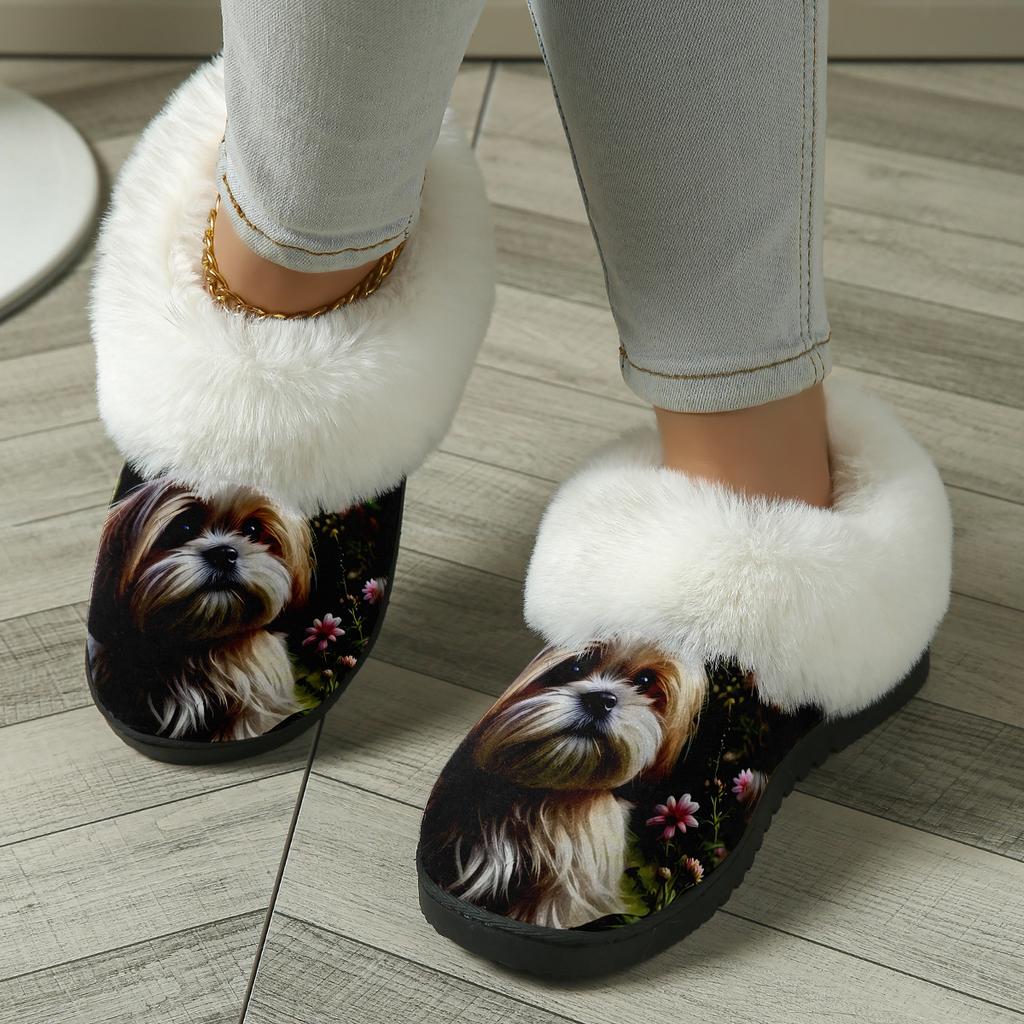 Casual Cotton Shoes - Cute Cartoon Home Slippers for Both Men and Women