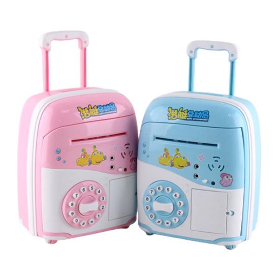 Buy Portable Karaoke Player Suitcase Piggy Bank Trolley Case Microphone Kids Toy at affordable