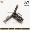 Retro Wooden Box Seven-Character 90° Iron Hinge - Small Leaf Hinge for Airplane-Style Hardware