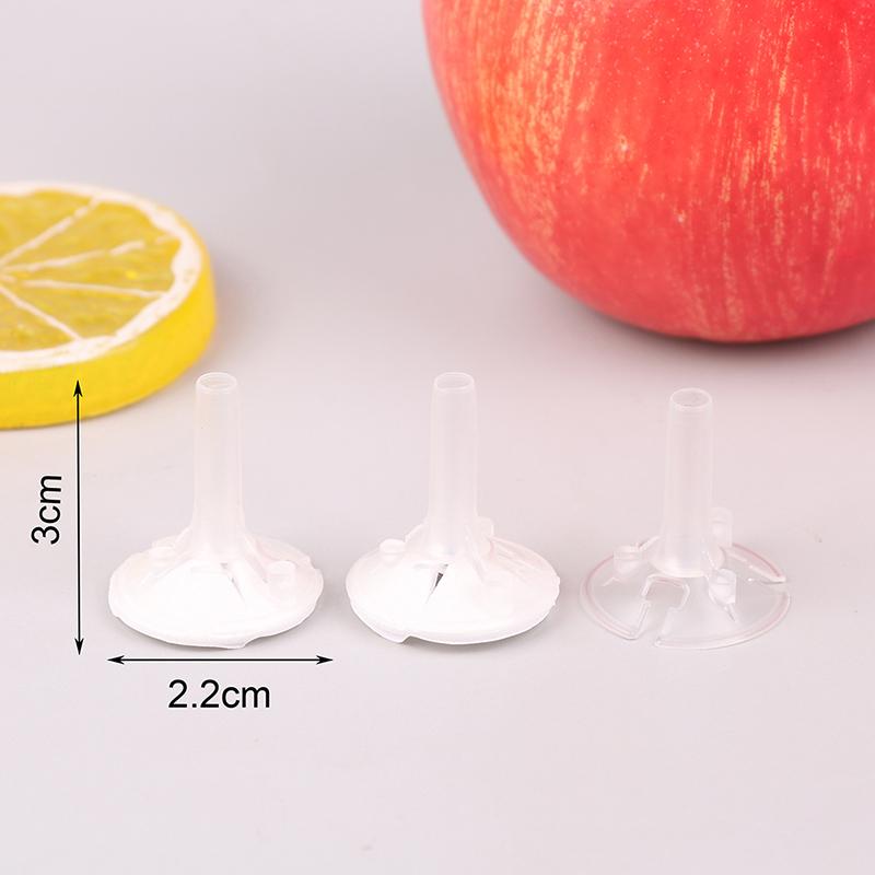 100Pcs Plastic Transparent Chocolate Ball Holder Flower Candy Ball Bouquet Packaging Holder Diy Flower Stem Fixed Base