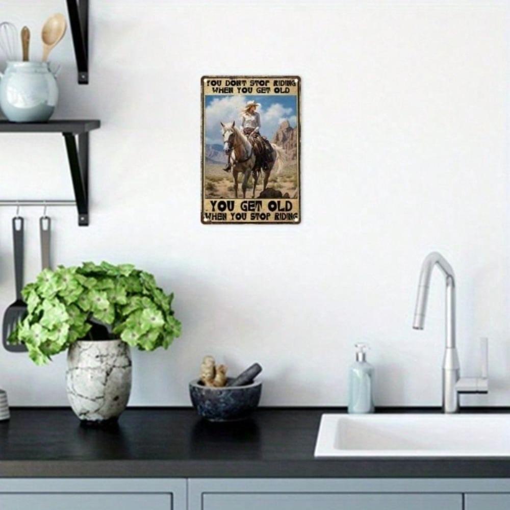 Retro Rectangular Metal Sign 20x30cm for Home Garden Decor