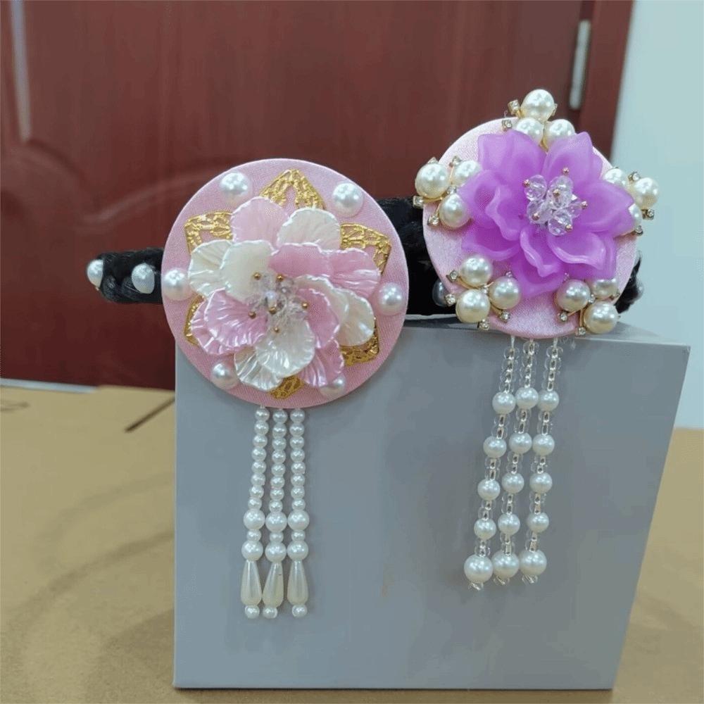 Quasten Hanbok Haarband Blume Bühnentanz Haarreif Klassisches koreanisches Stirnband Hanfu