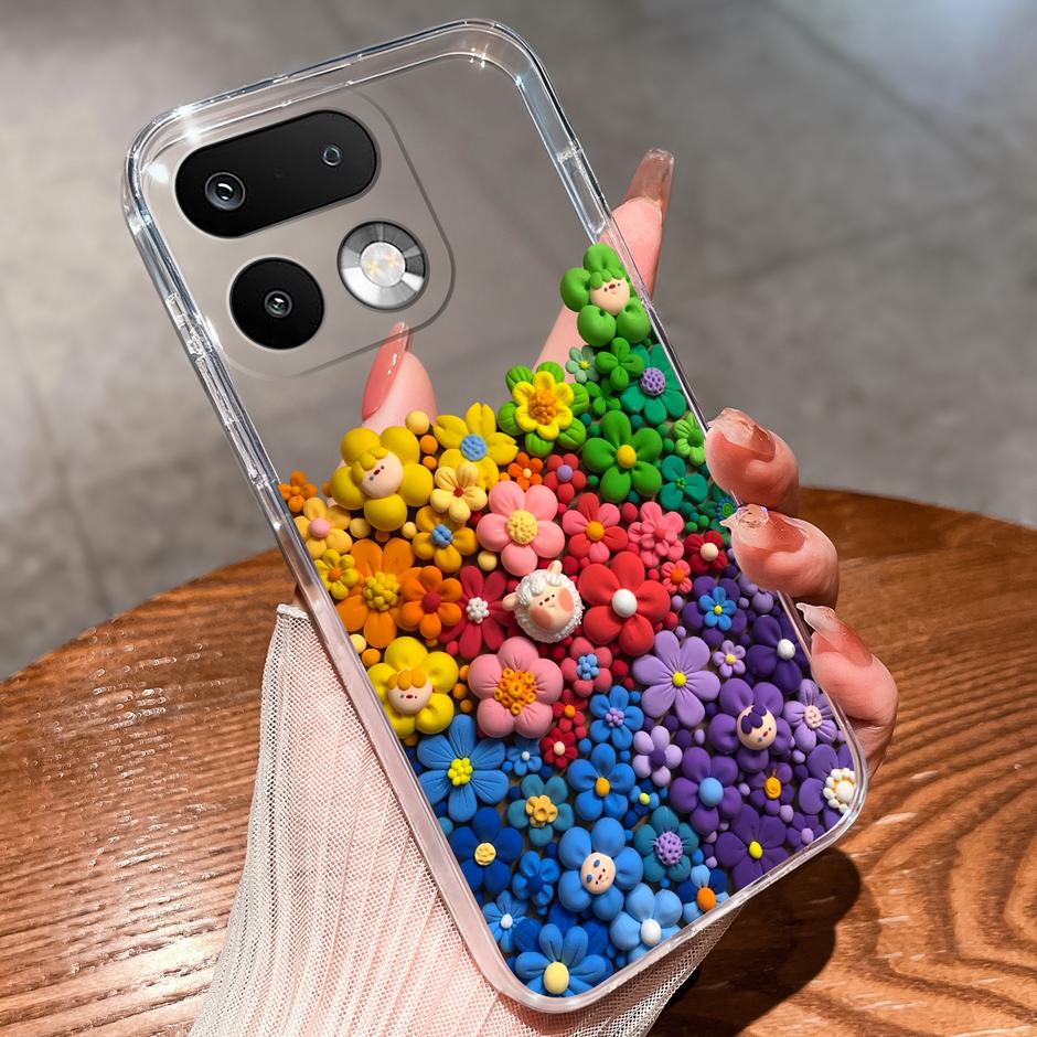 Cases For OPPO Realme 16 Pro 16 Pro Plus Yellow Duck Girl Antifouling Trendy Transparent Housing For Realme 16Pro 16 Pro+ Fundas
