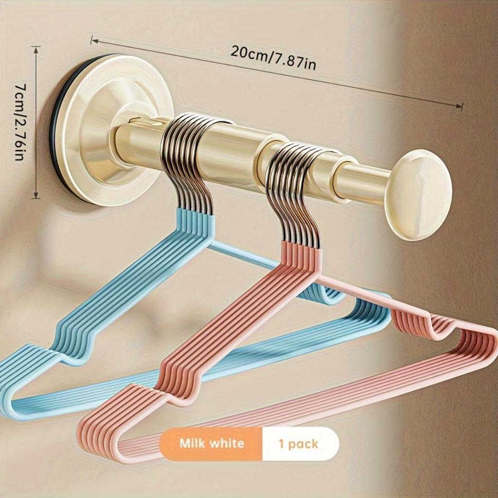 Two Commercial Clothes Hanger Storage Racks, Adjustable Length, No Need for Punching, Solid Material, Simple Style, Saving Space. Household Hangers