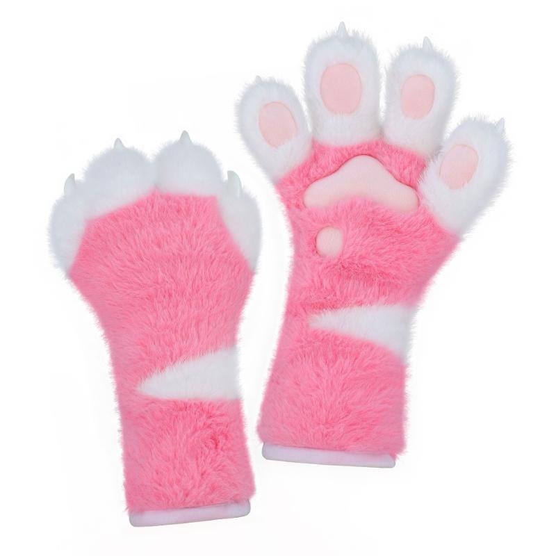 Original New Gloves Fury Handmade Beast Claw Long Furry Plush Gloves Halloween COS Claw Prop