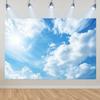 Blue Sky White Cloud Background Natural Landscape Home Party Decoration Backdrop Portrait Photography Banner Baby Shower Props