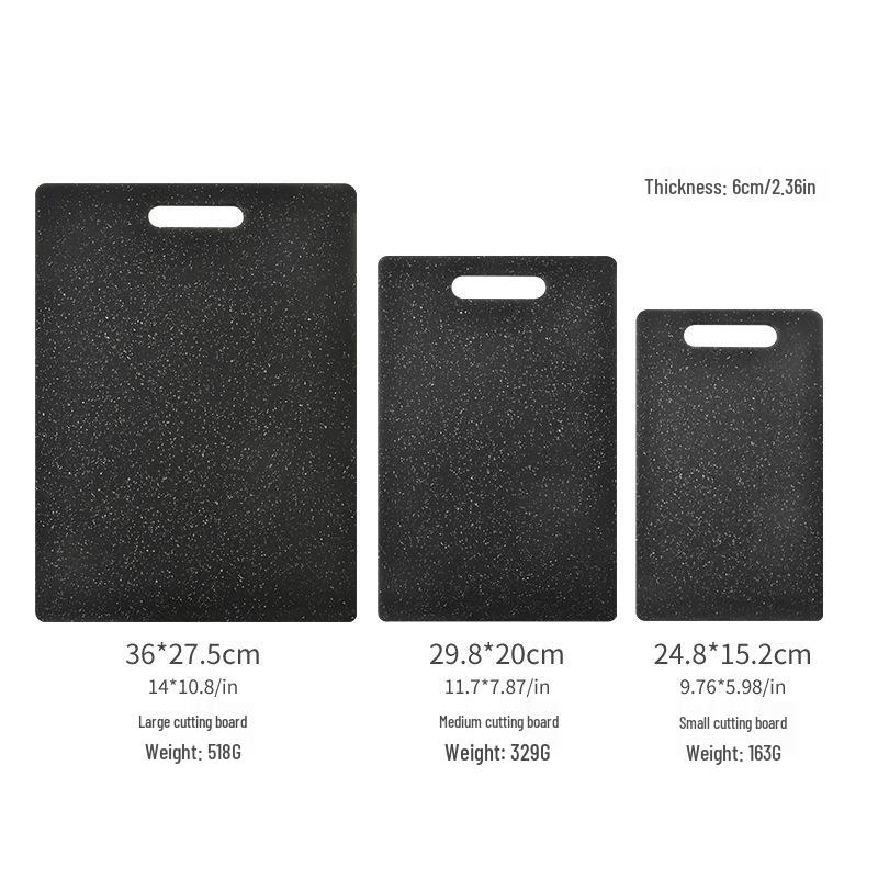 3-Piece Double-Sided Cutting Board Set: Ideal for Fruits, Vegetables, and Baby Food. Durable Plastic for Household Kitchens.