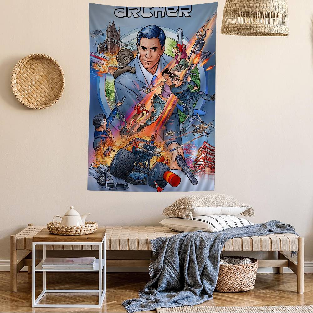 TV A-Archer Chart Tapestry For Living Room Home Dorm Decor Art Home Decor