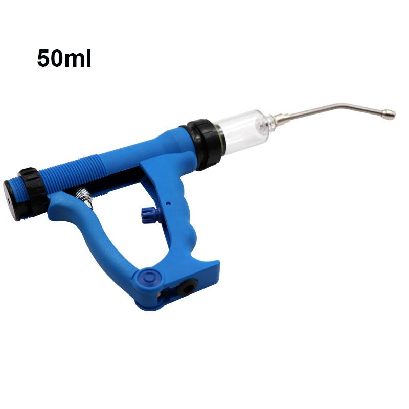 Veterinary Animal Feeding Gun 10/20/30/50ml Cattle Injector Livestock Drench Guns Continuous Syringe Vaccine Injection Infusion