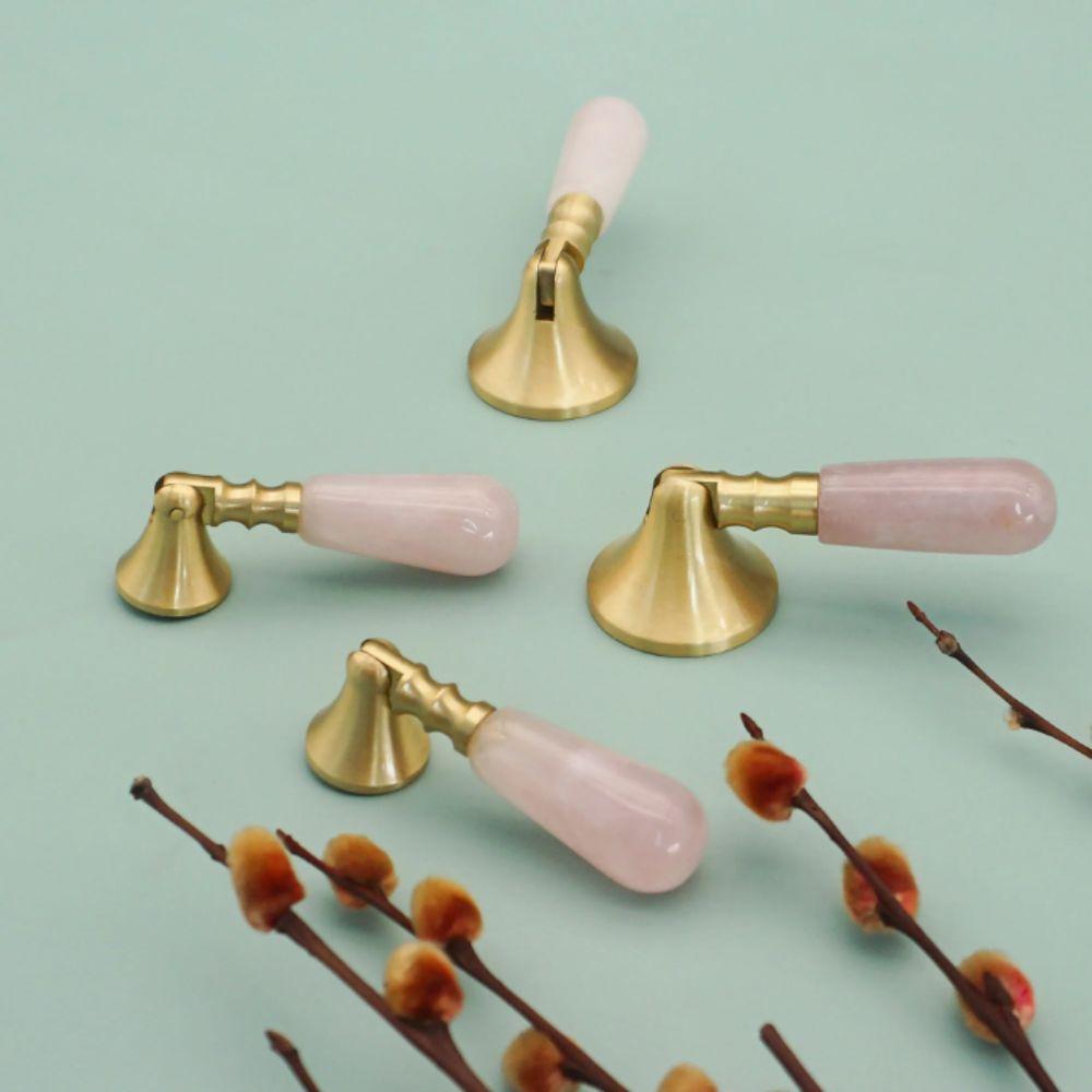 Nordic Style Crystal Pendant Handle Pink Crystal Cabinet Handles Wardrobe Pulls Kitchen Cabinets