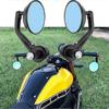 Motorcycle Rearview Mirror 2Pcs Round Handlebar Mirror Motorcycle Accessories
