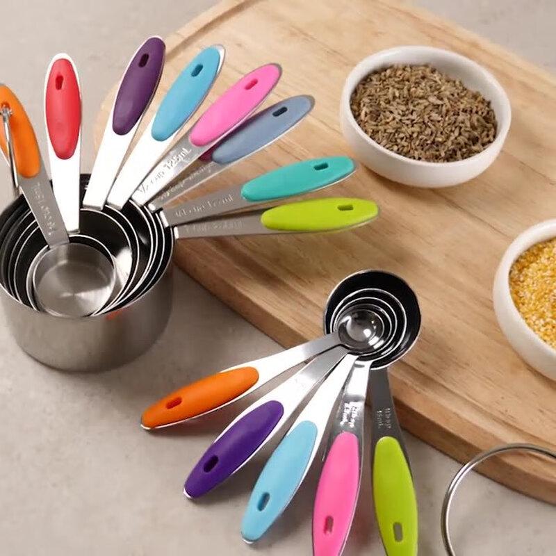 ZISIZ Stainless Steel Measuring Cups and Spoons Set