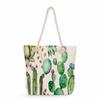 Multifunctional Flower Printed Thick Rope Shoulder Beach Bag Casual large capacity handbag 7612