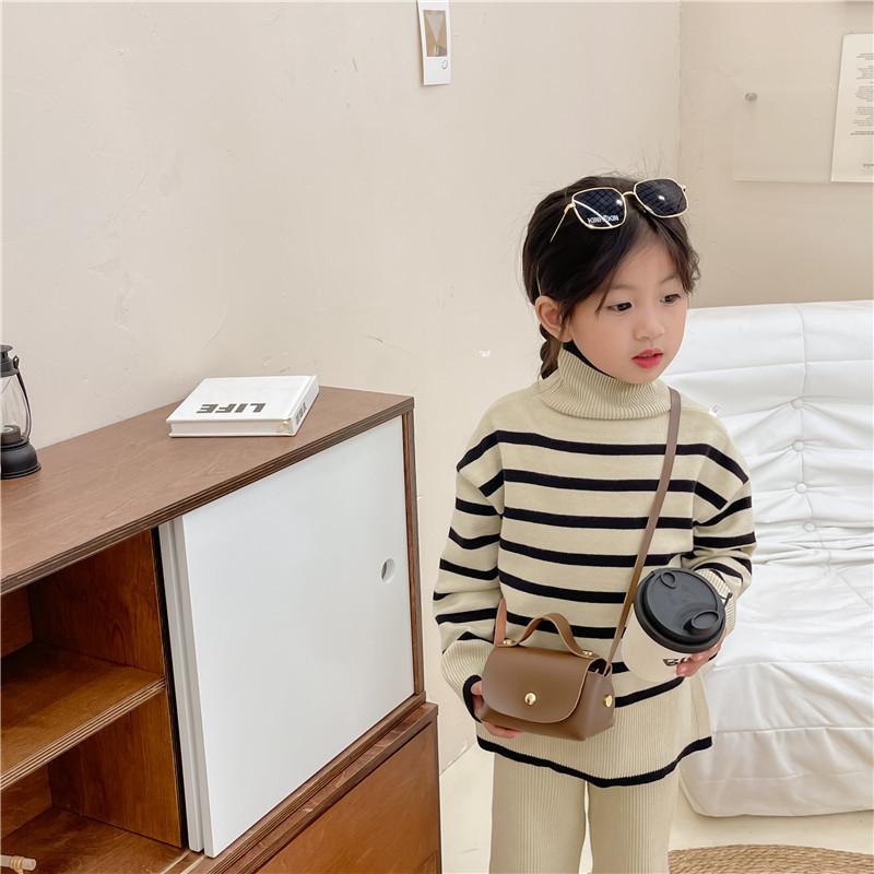 Stylish Korean Mini Children's Shoulder Bag With Vintage Design For Everyday Use