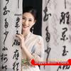 Vintage Chinese-Style Photography Backdrop and Calligraphy Gauze Screen