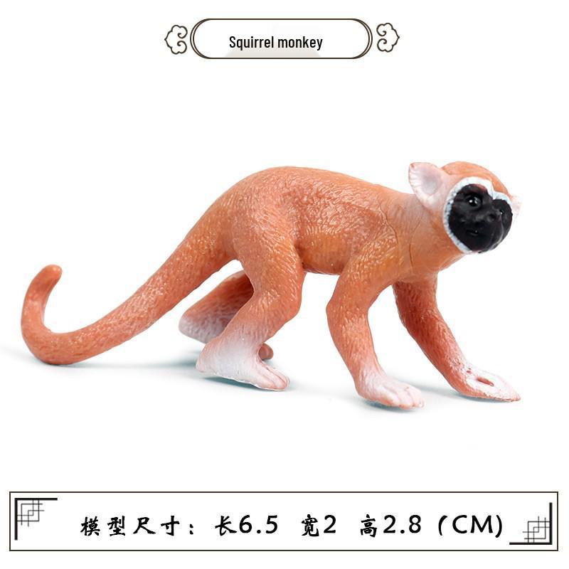 Miniatur-Dschungeltier-Simulationsspielzeug-Set: Reh, Fuchs, Eichhörnchen, Elch, Waschbär, Schwein, Kaninchen