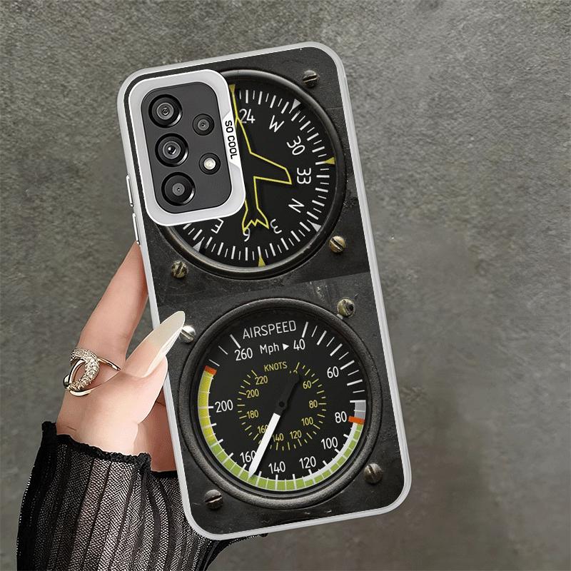 Aircraft Instrument Cockpit Radar Soft Phone Case for Samsung A17 A16 A15 A14 A13 A57 A56 A55 A54 A53 A37 A36 A35 A34 A33 A26 A2