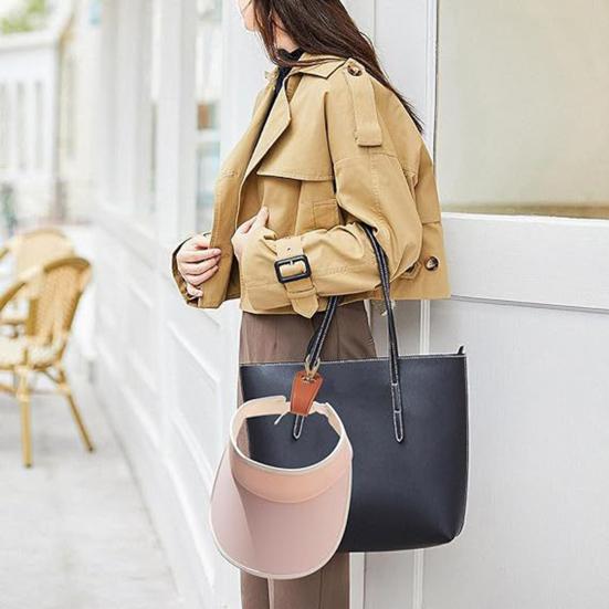 2/3/4 Stück Kunstleder Hutclip Freihändig Tasche Rucksack Handtasche Gepäck Hängende Baseballkappe