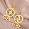 Dawapara Trollkors Troll Cross Dangle Earrings Scandinavian  Protective Runes Norse Amulet Stainless Steel Jewelry
