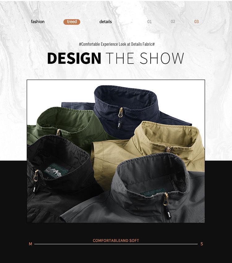 Herren Übergröße Mehrere Taschen Outdoor Weste mit Stehkragen - Ideal für Frühling, Herbst, Fotografie und Angeln
