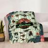 Dinosaur World Home Customize Your Name Blankets Comfortable Soft Lightweight Multiseasonal Blanket For Picnics Sofas Offices Beds Living Rooms