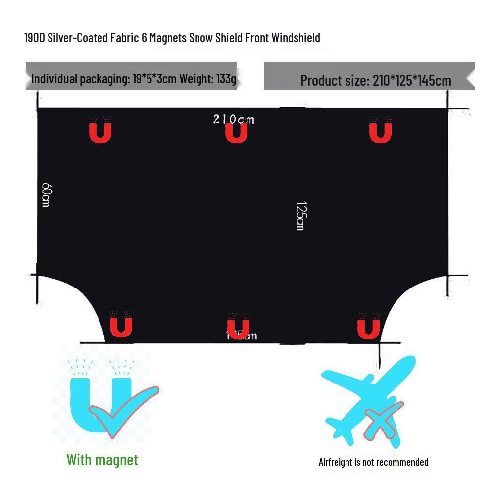 Yu An Magnetic Car Snow and Sun Shield: Anti-Freeze, Anti-Frost Protective Windshield Cover