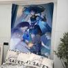 Genshin Impact Scaramouche Colorful Tapestry Wall Hanging Hippie Flower Wall Carpets Dorm Decor Japanese Tapestry