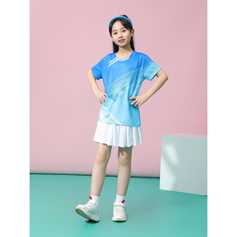 Kids Quick-Dry Badminton Table Tennis Sport Set Boys Girls Athletic Training Outfit Lightweight