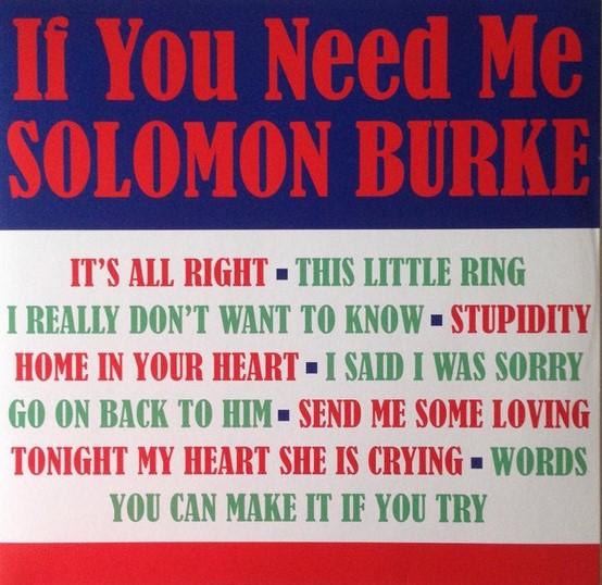 

LP Record SOLOMON BURKE - If You Need Me VNL18728 Ermitage 2019 Italy Soul/Funk