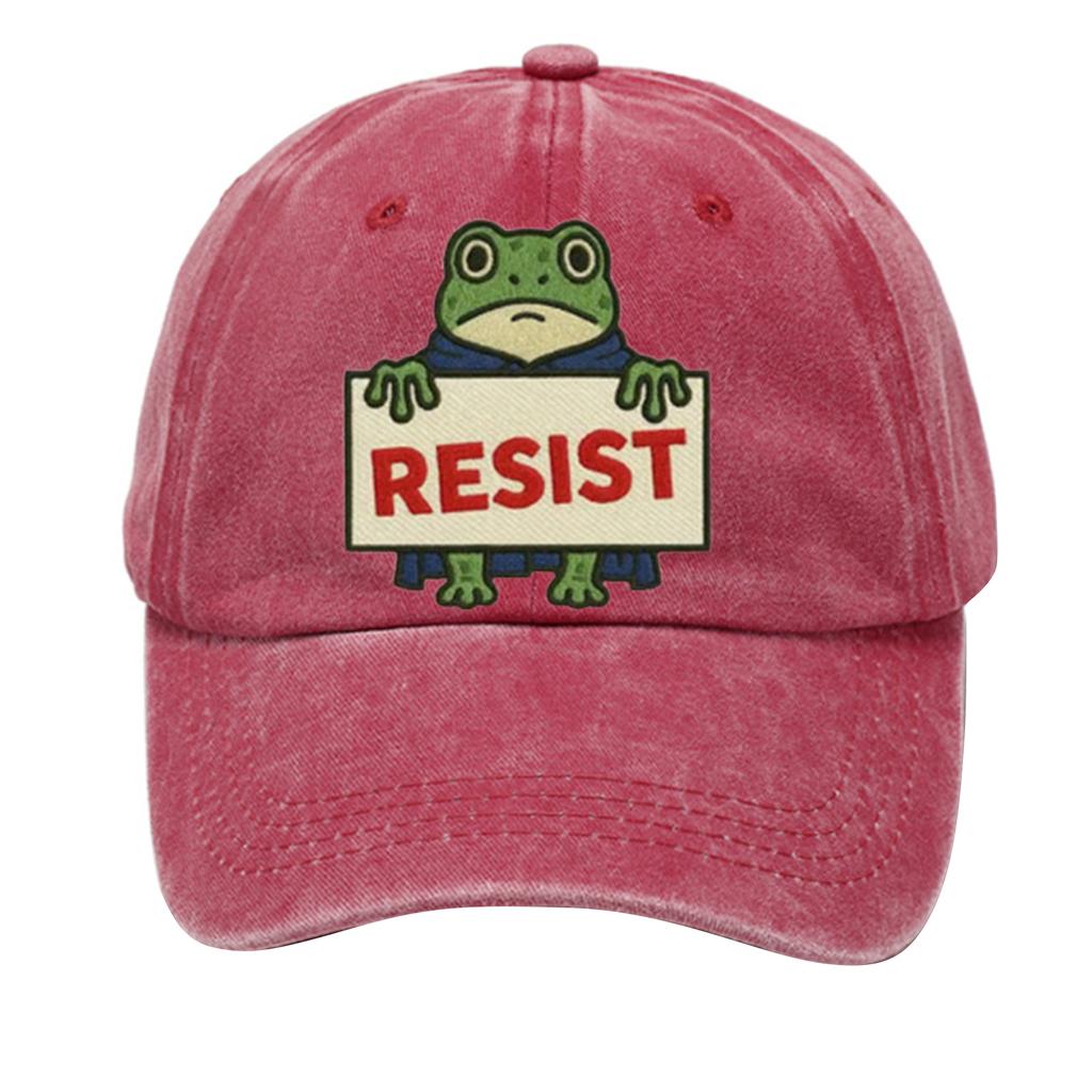 Men's Washed Cotton Baseball Cap With Printed Distressed Soft Top Denim Hat, Vintage Hat