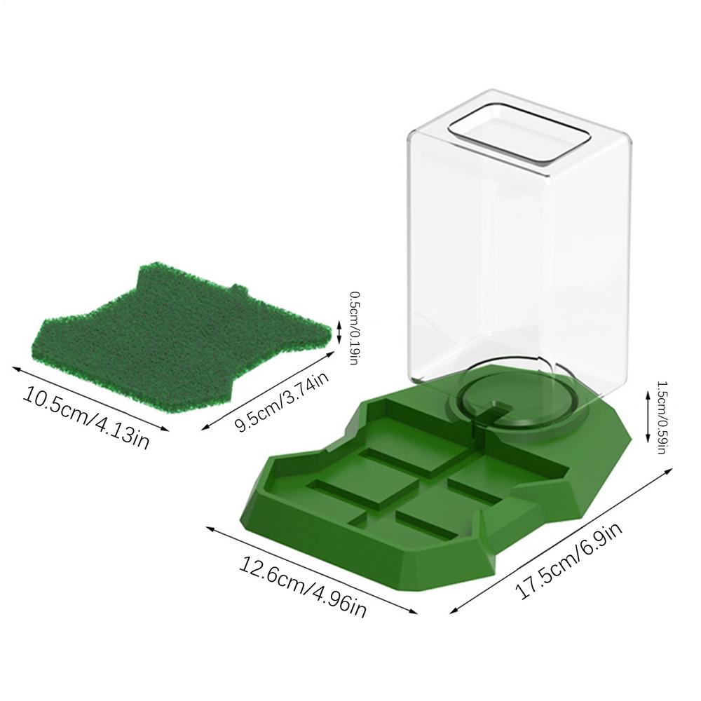 Reptile Water Dispenser Reptile Water Dish Bowl Anti-slip Large Capacity Turtle Feeders Waterer For Snake Terrarium Tank