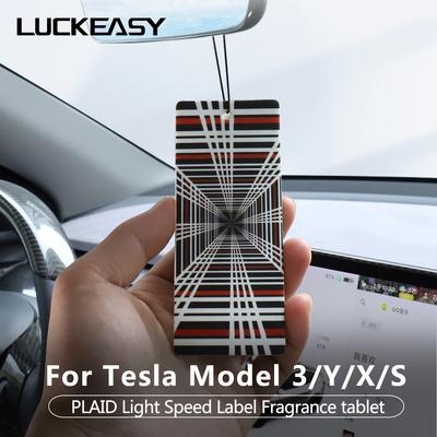For Tesla Model 3 Model Y Model X Model S Automobile Interior Accessories Plaid Fragrance Tablet Air Freshener Fragrant